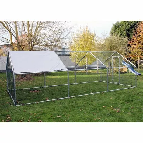 WILTEC Enclos Extérieur Volière Poulailler Clapier De Lapin Cage Pour Petits Animaux 6x3x2m Auvent 2 WILTEC Enclos Extérieur Volière Poulailler Clapier De Lapin Cage Pour Petits Animaux 6x3x2m Auvent – Image 2