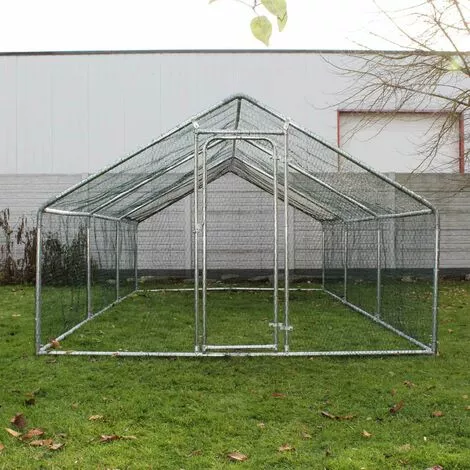 WILTEC Enclos Extérieur Volière Poulailler Clapier De Lapin Cage Pour Petits Animaux 6x3x2m Auvent 3 WILTEC Enclos Extérieur Volière Poulailler Clapier De Lapin Cage Pour Petits Animaux 6x3x2m Auvent – Image 3