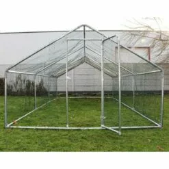WILTEC Enclos Extérieur Volière Poulailler Clapier De Lapin Petite Cage Pour Animaux 4x3x2m Auvent -Poulailler et élevage de la basse-cour Soldes Magasin 10094961 5