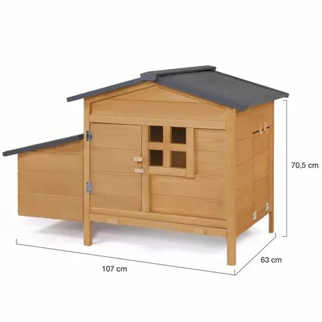 IDMARKET Poulailler Sur Pilotis Avec Pondoir En Bois 4 IDMARKET Poulailler Sur Pilotis Avec Pondoir En Bois – Image 4