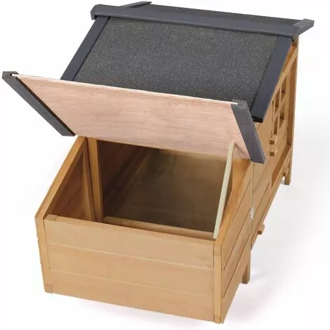 IDMARKET Poulailler Sur Pilotis Avec Pondoir En Bois 5 IDMARKET Poulailler Sur Pilotis Avec Pondoir En Bois – Image 5