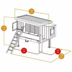 Poulailler Happy Farm 120 Plastique Beige 57320000 Ferplast - Beige -Poulailler et élevage de la basse-cour Soldes Magasin 12254496 3