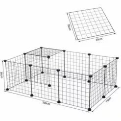 PawHut Cage Parc Enclos Pour Animaux Domestiques L 106 X L 73 X H 36 Cm Bords Arrondis Fil Métallique Noir 55 - Noir 7 PawHut Cage Parc Enclos Pour Animaux Domestiques L 106 X L 73 X H 36 Cm Bords Arrondis Fil Métallique Noir 55 - Noir -Poulailler et élevage de la basse-cour Soldes Magasin 12311127 3