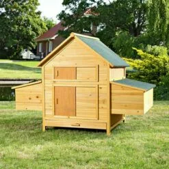 MUCOLA Poulailler, Clapier, Cages à Lapin En Bois En Libre Parcours XXL -Poulailler et élevage de la basse-cour Soldes Magasin 12668479 3