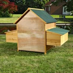 MUCOLA Poulailler, Clapier, Cages à Lapin En Bois En Libre Parcours XXL -Poulailler et élevage de la basse-cour Soldes Magasin 12668479 5