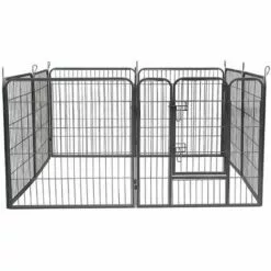 MUCOLA 8 Eléments 80x80cm Parc Pour Chiot, Clôture Pour, Enclos En Argent, Barrière Pour, Roue Libre 7 MUCOLA 8 Eléments 80x80cm Parc Pour Chiot, Clôture Pour, Enclos En Argent, Barrière Pour, Roue Libre -Poulailler et élevage de la basse-cour Soldes Magasin 12668491 3