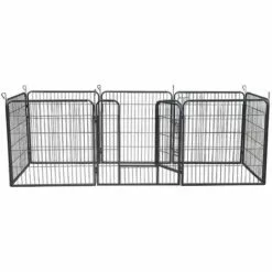 MUCOLA 8 Eléments 80x80cm Parc Pour Chiot, Clôture Pour, Enclos En Argent, Barrière Pour, Roue Libre 8 MUCOLA 8 Eléments 80x80cm Parc Pour Chiot, Clôture Pour, Enclos En Argent, Barrière Pour, Roue Libre -Poulailler et élevage de la basse-cour Soldes Magasin 12668491 4