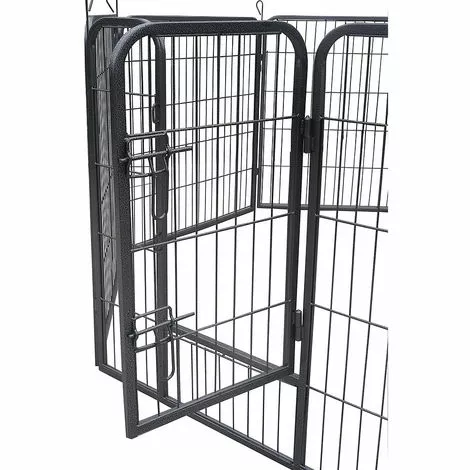 MUCOLA 8 Eléments 80x80cm Parc Pour Chiot, Clôture Pour, Enclos En Argent, Barrière Pour, Roue Libre 5 MUCOLA 8 Eléments 80x80cm Parc Pour Chiot, Clôture Pour, Enclos En Argent, Barrière Pour, Roue Libre – Image 5