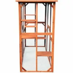 WILTEC Enclos Extérieur Parc Pour Chat Résistant Aux Intempéries 180 X 88 X 169 Cm Avec 6 Zones De Repos -Poulailler et élevage de la basse-cour Soldes Magasin 13207777 3