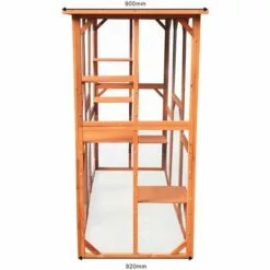WILTEC Enclos Extérieur Parc Pour Chat Résistant Aux Intempéries 180 X 88 X 169 Cm Avec 6 Zones De Repos -Poulailler et élevage de la basse-cour Soldes Magasin 13207777 5