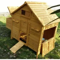 POULAILLER DIRECT Poulailler Bassette Xl 6 À 8 Poules Toit Bois