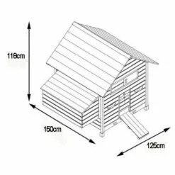 POULAILLER DIRECT Poulailler Challans 10 À 15 Poules Toit Bois -Poulailler et élevage de la basse-cour Soldes Magasin 13510113 5