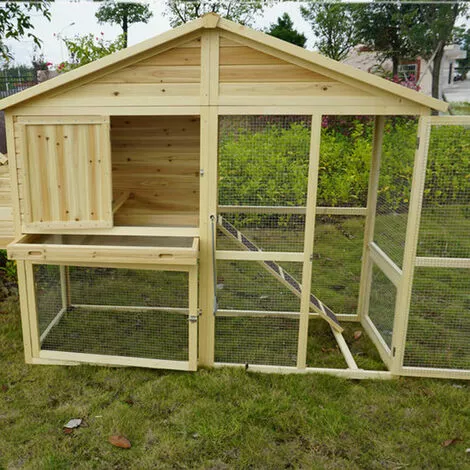 CHEMIN DES POULAILLERS Poulailler Jersey Toit Shingle Avec Parc 4 À 6 Poules 2 CHEMIN DES POULAILLERS Poulailler Jersey Toit Shingle Avec Parc 4 À 6 Poules – Image 2