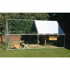 DESTOCKOUTILS Parc Grillagé Poulailler Enclos Pour Poules 12m2 Tubes 38mm