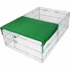 WILTEC Parc Enclos Petits Animaux Domestiques 183 X 122 X 60 Cm Clôture Protection Solaire Verrouillable