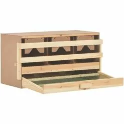 Pondoir 3 Compartiments 72x33x38 Cm Pinède Solide VidaXL -Poulailler et élevage de la basse-cour Soldes Magasin 15011242 3