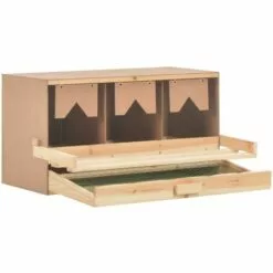 Pondoir 3 Compartiments 72x33x38 Cm Pinède Solide VidaXL -Poulailler et élevage de la basse-cour Soldes Magasin 15011242 4