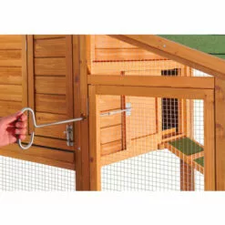 WILTEC Poulailler Avec Nichoir & Enclos Bois D’épicéa 1720x660x1200 Mm Grillage Bac à Crottes Galvanisé -Poulailler et élevage de la basse-cour Soldes Magasin 1526561 3