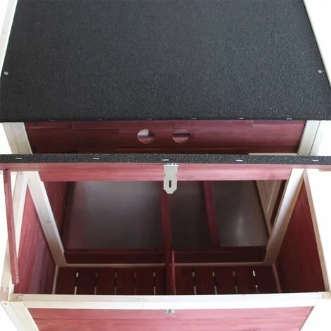 WILTEC Poulailler XXL Avec Nichoir & Abri Spacieux Bois D'épicéa Avec Toit En Bitume 2010x813x1165mm 3 WILTEC Poulailler XXL Avec Nichoir & Abri Spacieux Bois D'épicéa Avec Toit En Bitume 2010x813x1165mm – Image 3