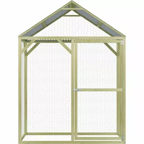 VidaXL Poulailler 1,5x1,5x2 M Pinède Imprégnée - Vert 2 VidaXL Poulailler 1,5x1,5x2 M Pinède Imprégnée - Vert – Image 2