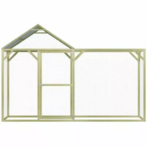 VidaXL Poulailler 3x1,5x2 M Pinède Imprégnée - Vert 2 VidaXL Poulailler 3x1,5x2 M Pinède Imprégnée - Vert – Image 2