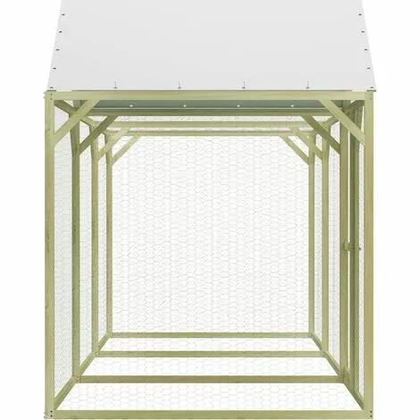 VidaXL Poulailler 4,5x1,5x2 M Pinède Imprégnée - Vert 3 VidaXL Poulailler 4,5x1,5x2 M Pinède Imprégnée - Vert – Image 3