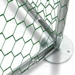 IDMARKET Enclos Poulailler 16 M² Parc Grillagé 4x4 M Acier Galvanisé - Naturel -Poulailler et élevage de la basse-cour Soldes Magasin 15473169 4