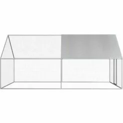 VidaXL Poulailler D'extérieur 2,75 X 4 X 1,92 M Acier Galvanisé - Argent -Poulailler et élevage de la basse-cour Soldes Magasin 15561372 3