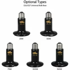 ASUPERMALL Ac110-120V 100W En Ceramique Lumiere Emettrice De Chaleur, Base E26 / E27 -Poulailler et élevage de la basse-cour Soldes Magasin 15633828 4