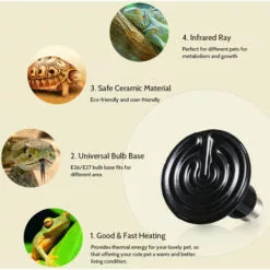 ASUPERMALL Ac110-120V 100W En Ceramique Lumiere Emettrice De Chaleur, Base E26 / E27 -Poulailler et élevage de la basse-cour Soldes Magasin 15633828 5