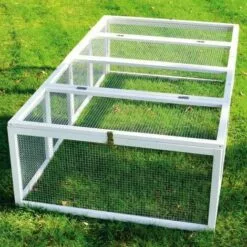 BBLOISIRAM Clapier Lapins Rabbit Run 2020 Exterieur- Cage Mobile -Couleur Blanc