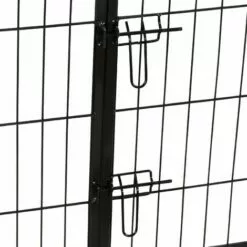 HELLOSHOP26 Parc Enclos Cage Pour Chiens Chiots Animaux De Compagnie 163 X 163 Noir - Noir -Poulailler et élevage de la basse-cour Soldes Magasin 1678181 5