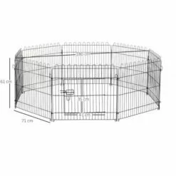 PawHut Parc Enclos Pour Chiens Chiots Animaux Domestiques Diamètre 158 Cm 8 Panneaux 71L X 61H Cm Noir 7 PawHut Parc Enclos Pour Chiens Chiots Animaux Domestiques Diamètre 158 Cm 8 Panneaux 71L X 61H Cm Noir -Poulailler et élevage de la basse-cour Soldes Magasin 17063393 3