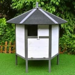 MUCOLA Poulailler Poulet Volailles Blanc Gris Domestiques Volière XXL 6-coins Stylo Volaille -Poulailler et élevage de la basse-cour Soldes Magasin 17089333 4