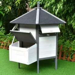 MUCOLA Poulailler Poulet Volailles Blanc Gris Domestiques Volière XXL 6-coins Stylo Volaille -Poulailler et élevage de la basse-cour Soldes Magasin 17089333 5