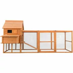 WILTEC Poulailler 310x150x150cm Bois Nichoir & Enclos Bac Amovible Nettoyage Abri & Enclos -Poulailler et élevage de la basse-cour Soldes Magasin 17613616 3