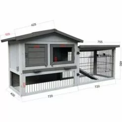 WILTEC Poulailler Gris Clair 144x52,5x68,5 Cm Bois Nichoir & Enclos Bac Amovible Nettoyage Cage Basse-cour 9 WILTEC Poulailler Gris Clair 144x52,5x68,5 Cm Bois Nichoir & Enclos Bac Amovible Nettoyage Cage Basse-cour -Poulailler et élevage de la basse-cour Soldes Magasin 17741944 5