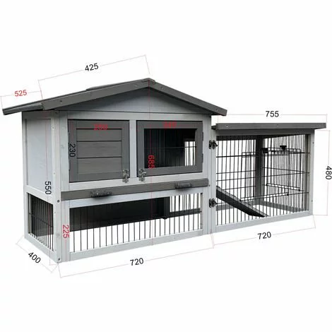 WILTEC Poulailler Gris Clair 144x52,5x68,5 Cm Bois Nichoir & Enclos Bac Amovible Nettoyage Cage Basse-cour 5 WILTEC Poulailler Gris Clair 144x52,5x68,5 Cm Bois Nichoir & Enclos Bac Amovible Nettoyage Cage Basse-cour – Image 5