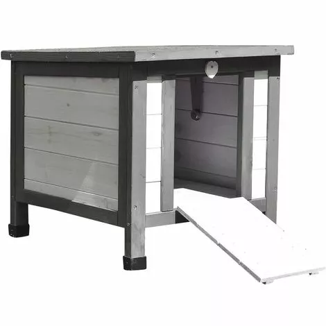 MUCOLA Maison De Chat Blanc/gris Maison De Chat Extérieur Chat Grotte Litière Boîte De Bois Maison De Chat 1 MUCOLA Maison De Chat Blanc/gris Maison De Chat Extérieur Chat Grotte Litière Boîte De Bois Maison De Chat