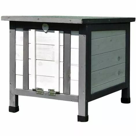 MUCOLA Maison De Chat Blanc/gris Maison De Chat Extérieur Chat Grotte Litière Boîte De Bois Maison De Chat 4 MUCOLA Maison De Chat Blanc/gris Maison De Chat Extérieur Chat Grotte Litière Boîte De Bois Maison De Chat – Image 4