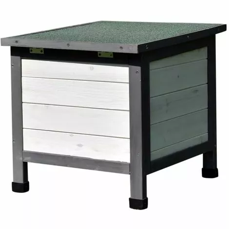 MUCOLA Maison De Chat Blanc/gris Maison De Chat Extérieur Chat Grotte Litière Boîte De Bois Maison De Chat 5 MUCOLA Maison De Chat Blanc/gris Maison De Chat Extérieur Chat Grotte Litière Boîte De Bois Maison De Chat – Image 5