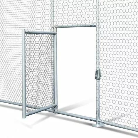 IDMARKET Enclos Poulailler Dôme 15 M² Parc Grillagé 3x5 M Avec Porte Latérale - Naturel 4 IDMARKET Enclos Poulailler Dôme 15 M² Parc Grillagé 3x5 M Avec Porte Latérale - Naturel – Image 4