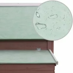 Poulailler Marron 157x97x110 Cm Bois VidaXL -Poulailler et élevage de la basse-cour Soldes Magasin 18425814 5