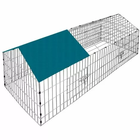 DEUBA Enclos Lapin Métal Extérieur Parc Clapier à Lapin 180x75cm Toit Amovible Bache Protection UV Inclus Vert 1 DEUBA Enclos Lapin Métal Extérieur Parc Clapier à Lapin 180x75cm Toit Amovible Bache Protection UV Inclus Vert