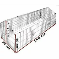 DEUBA Enclos Lapin Métal Extérieur Parc Clapier à Lapin 180x75cm Toit Amovible Bache Protection UV Inclus Vert 7 DEUBA Enclos Lapin Métal Extérieur Parc Clapier à Lapin 180x75cm Toit Amovible Bache Protection UV Inclus Vert -Poulailler et élevage de la basse-cour Soldes Magasin 18476638 3