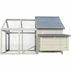 WILTEC Poulailler Bleu-gris 167x118x112cm Bois Nichoir & Enclos Bac Amovible Nettoyage Abri Basse-cour -Poulailler et élevage de la basse-cour Soldes Magasin 18704483 3