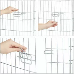 Relaxdays Enclos Avec Couverture En Filet, Lapins, Cochons D’inde, Extérieur, élevage, HlP 60x150x150 Cm, Argent -Poulailler et élevage de la basse-cour Soldes Magasin 19499157 4