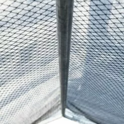 IDMARKET Enclos BOGOTA 4 M² Parc Grillagé 2x2x1,6 M Acier Galvanisé Avec Filet - Naturel -Poulailler et élevage de la basse-cour Soldes Magasin 19996424 4