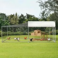 IDMARKET Enclos BOGOTA 8 M² Parc Grillagé 2x4x1,6 M Acier Galvanisé Avec Filet - Naturel 7 IDMARKET Enclos BOGOTA 8 M² Parc Grillagé 2x4x1,6 M Acier Galvanisé Avec Filet - Naturel -Poulailler et élevage de la basse-cour Soldes Magasin 19996433 3