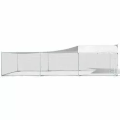 IDMARKET Enclos BOGOTA 12 M² Parc Grillagé 2x6x1,6 M Acier Galvanisé Avec Filet - Naturel -Poulailler et élevage de la basse-cour Soldes Magasin 19996436 5